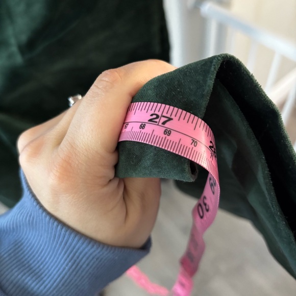 LOFT Deep Green Velvet Trousers - Picture 6 of 7